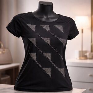 Today’s Designer Metallic Triangle Graphic T-Shirt.